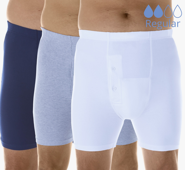  Wearever Incontinence Underwear For Men - Reusable &  Washable Mens Bladder Control 2-in-1 Boxer